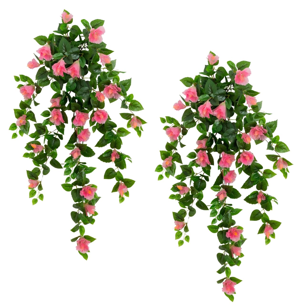 41" UV Resistant Artificial Hibiscus Hanging Plants, 2ct.